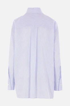 camicia in popeline a righe