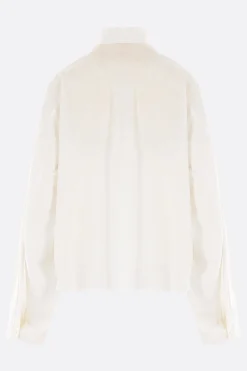 camicia in popeline con colletto removibile