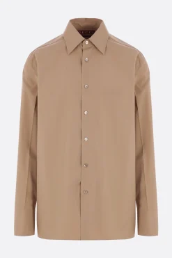camicia in popeline con logo