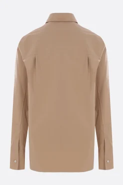 camicia in popeline con logo