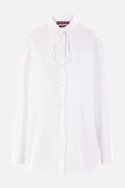 camicia in popeline con logo