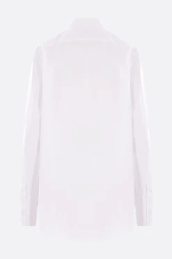 camicia in popeline con logo