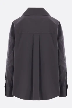 camicia in popeline di cotone e seta