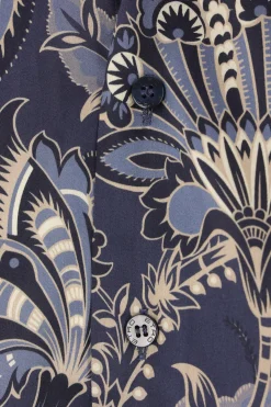 camicia in popeline stampa Paisley floreale