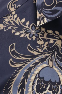 camicia in popeline stampa Paisley floreale