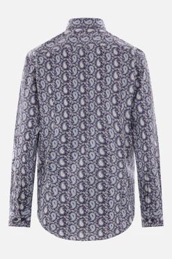 camicia in popeline stampa Paisley