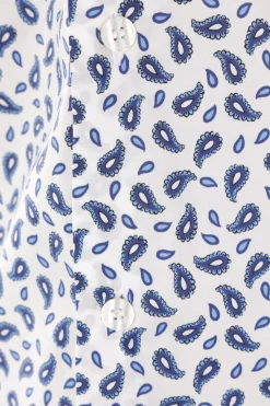 camicia in popeline stampa Paisley