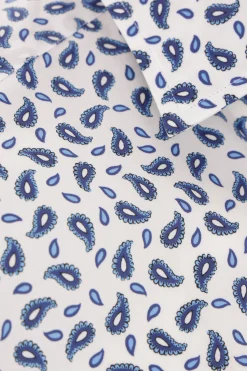 camicia in popeline stampa Paisley