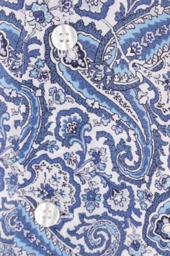 camicia in popeline stampa Paisley floreale