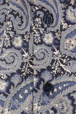 camicia in popeline stampa Paisley floreale
