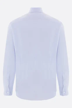 camicia in popeline stretch ricamo Pegaso