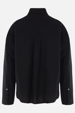 camicia in viscosa e lino
