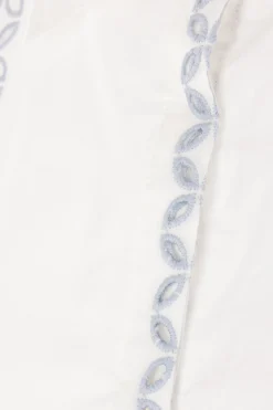 camicia oversize Bahia in pizzo sangallo