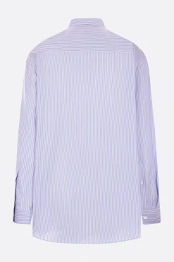 camicia oversize Fluida in popeline a righe