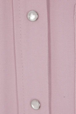 camicia oversize in canvas ricamo logo