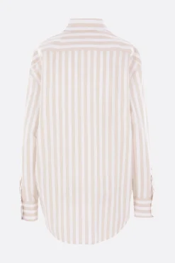 camicia oversize in cotone a righe