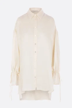 camicia oversize in gabardine