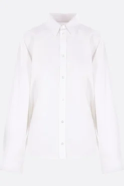 camicia semiaderente in popeline