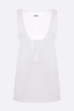 canotta Henley in popeline