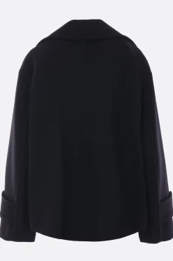 cappotto corto oversize in lana