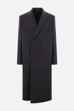 cappotto doppiopetto oversize in lana