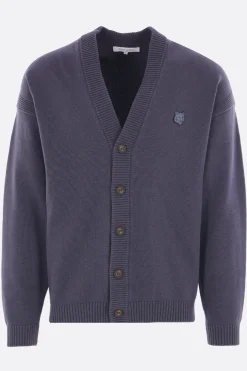 cardigan Bold Fox Head in misto cotone