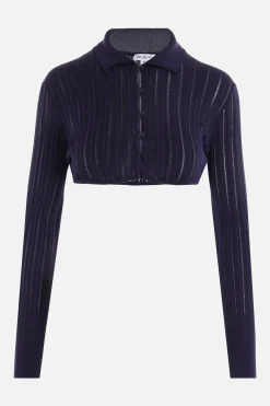 cardigan cropped Crinoline in maglia