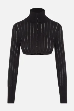 cardigan cropped Crinoline in maglia