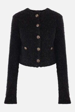 cardigan cropped in tweed