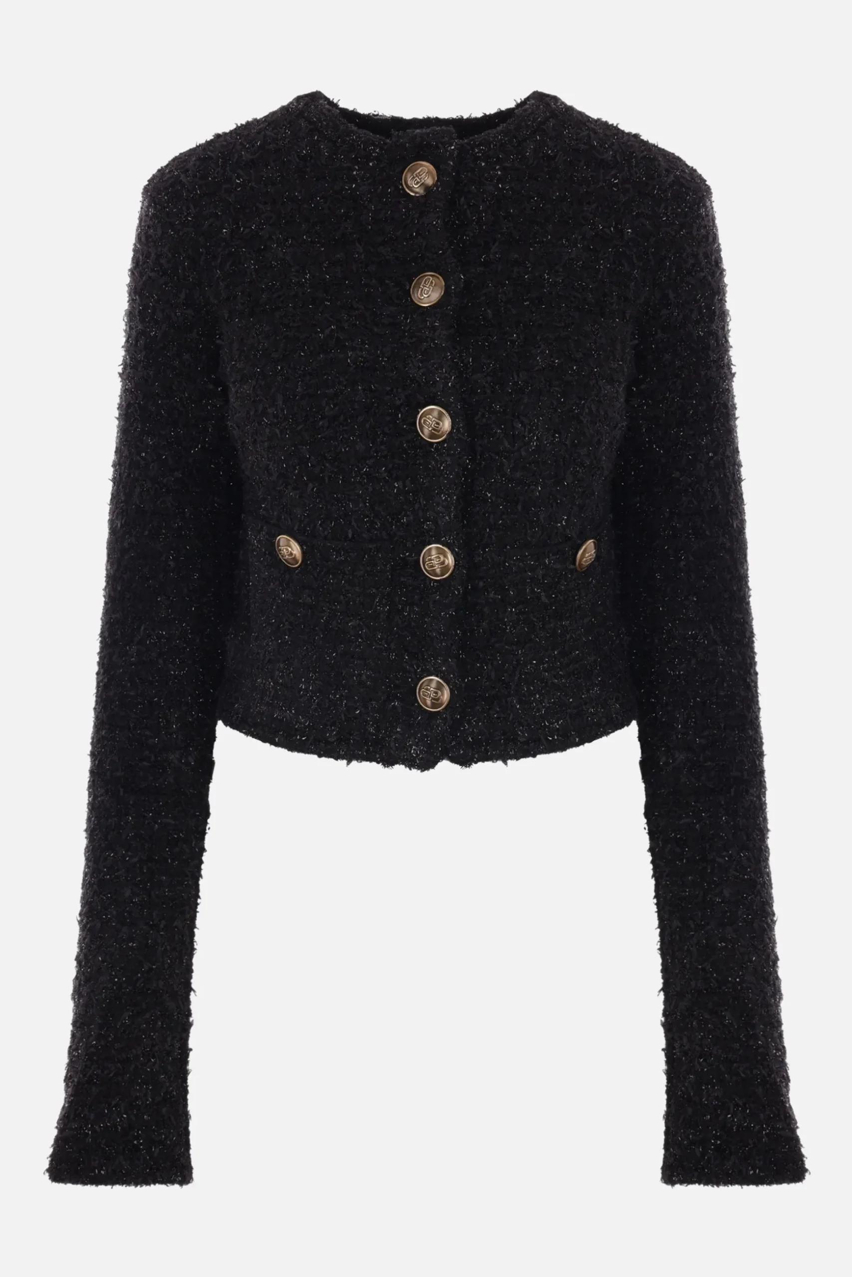 cardigan cropped in tweed