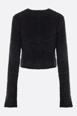cardigan cropped in tweed