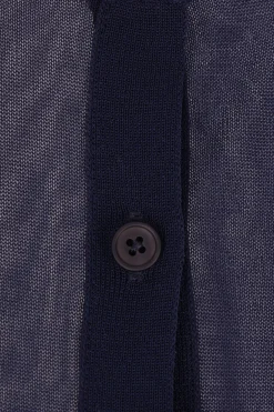 cardigan folded in maglia semi-trasparente