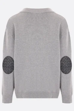 cardigan in cashmere patch Intrecciato nappa