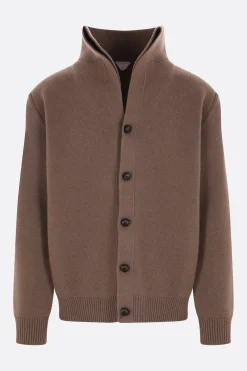 cardigan in lana compatta