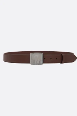 cintura in pelle martellata con fibbia Gucci