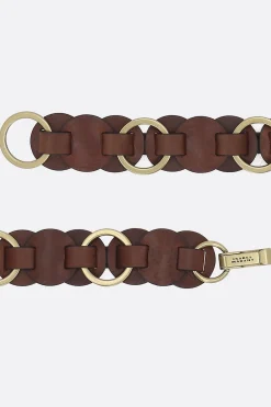 cintura Lota in pelle con anelli metallici