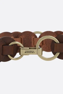 cintura Lota in pelle con anelli metallici