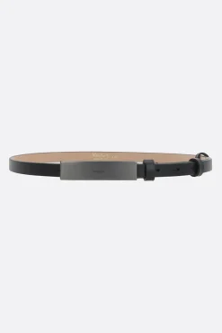 cintura sottile Newplate in pelle liscia