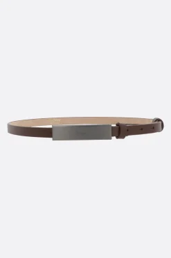 cintura sottile Newplate in pelle liscia