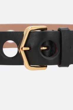cintura Vienne Thin in pelle traforata
