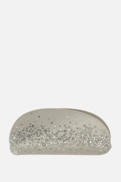 clutch in raso con strass