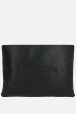 clutch Saint Laurent large in nappa imbottita