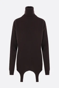 dolcevita in cashmere con giarrettiera