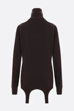dolcevita in cashmere con giarrettiera