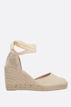 espadrilla con zeppa Carina in canvas e iuta
