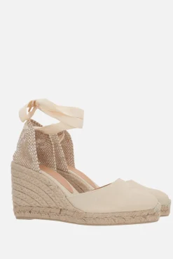 espadrilla con zeppa Carina in canvas e iuta