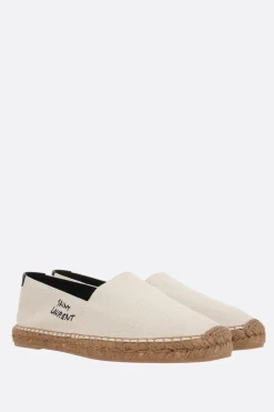 espadrilla in canvas ricamo Saint Laurent