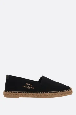 espadrilla in canvas ricamo Saint Laurent