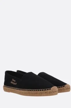 espadrilla in canvas ricamo Saint Laurent