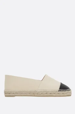 espadrilla Katty in canvas e pelle liscia